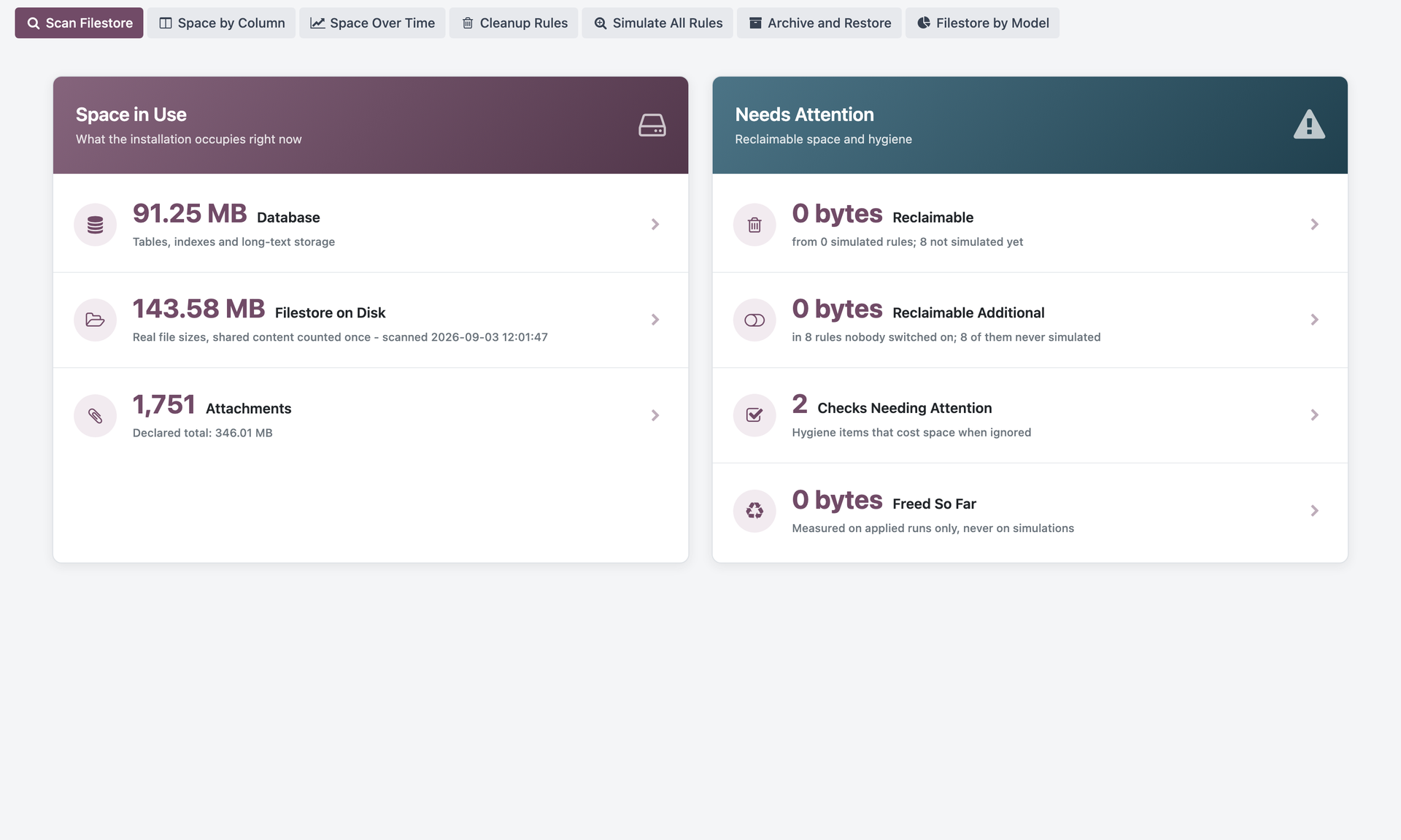 Storage Cleanup in Odoo